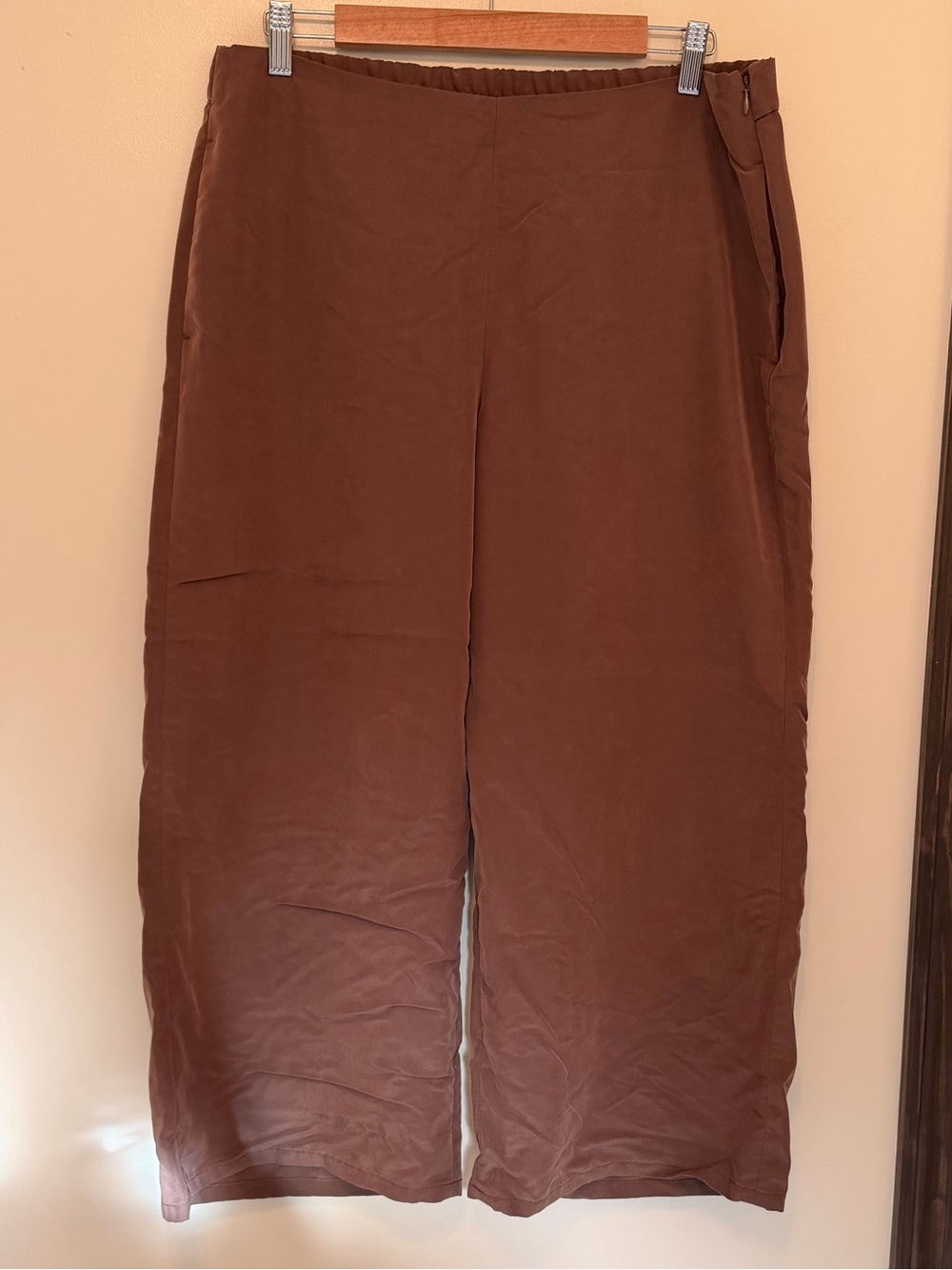 J. Jill Suede Brown High Waisted Wide-Leg Culottes